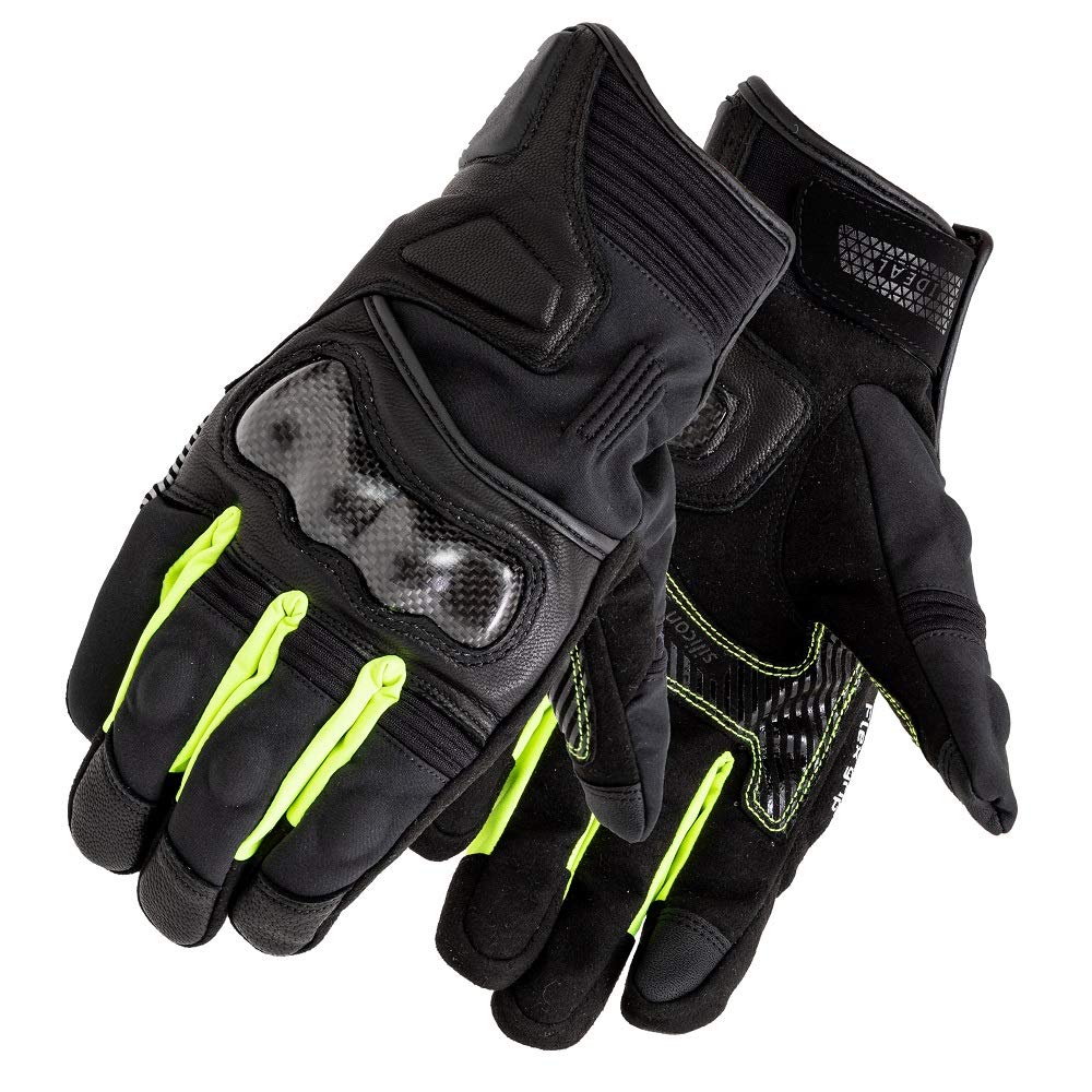Yamashiro IDEAL Motorcycle Winter Gloves STRATA Size ID-102 Neon, M, ID102NE/M
