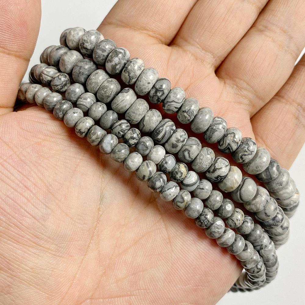 4X6/5X8MM Natural Crystal Stone Abacus Beads Loose Rondelle Spacers Bead Charm For Jewelry Making Bracelet Accessories Finding