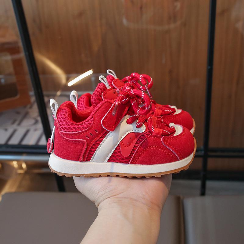 Boys Shoes Forrest Gump Shoes 2025 Spring and Autumn Boys Sports Shoes Medium and Older Children's Casual Shoes Girls Shoes Leather Soft Sole