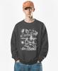 REBRENNER Dtg Disco Sweatshirt Pigment Charcoal