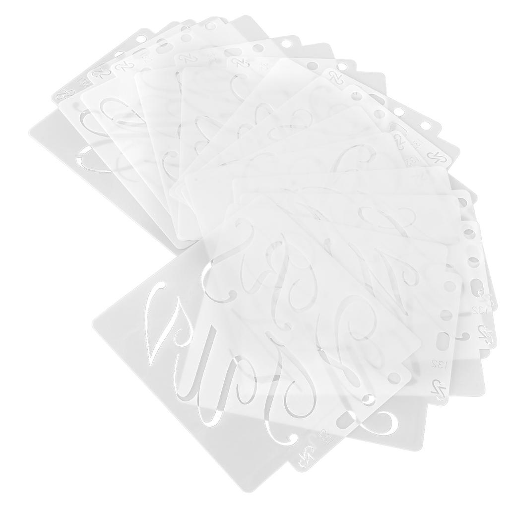 15 stücke Brief Vorlage Hohl Wiederverwendbare PET Malerei Form Interessant Karte Machen Liefert für Kunst