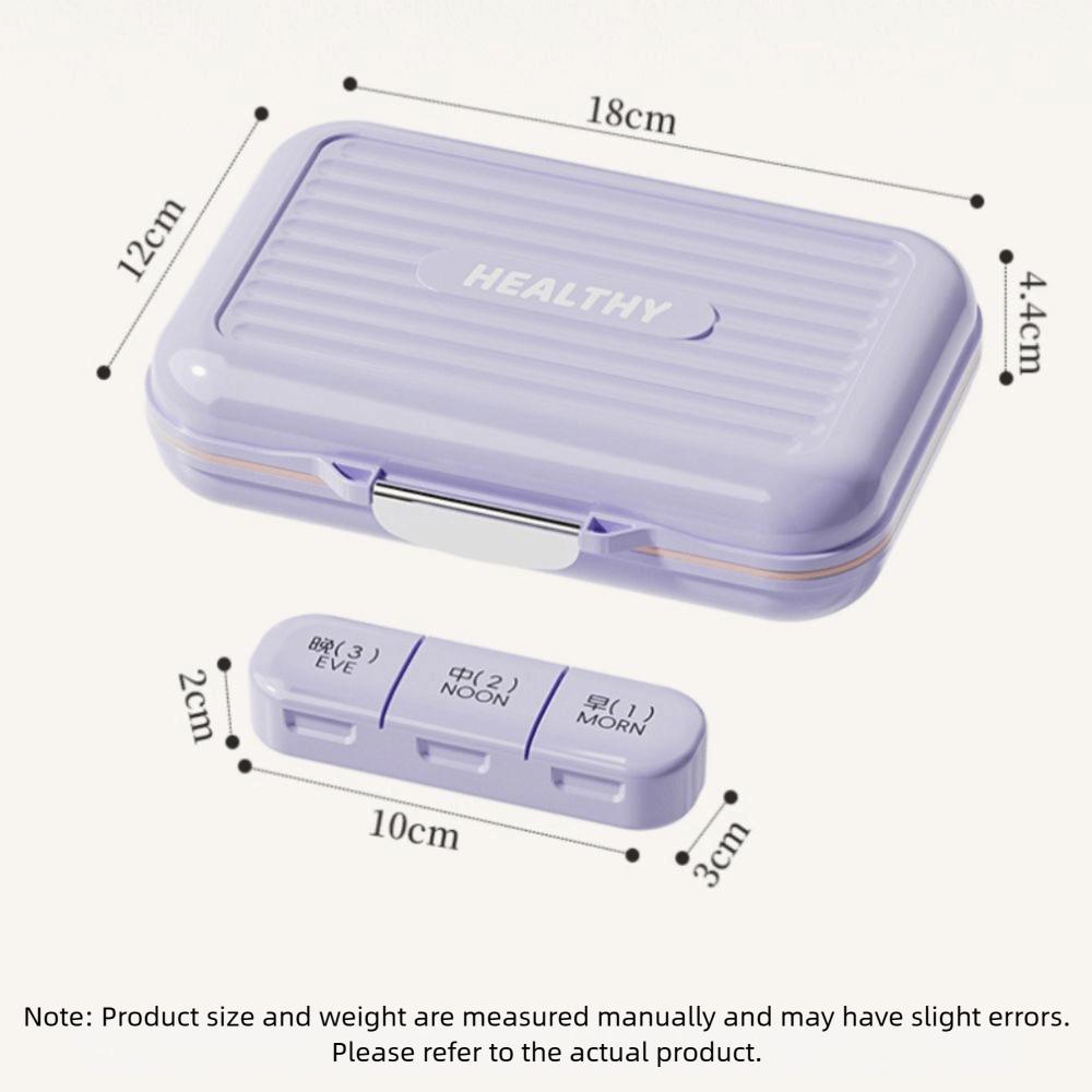 7Pcs Portable Travel Pill Organizer Box Mini Moisture Proof Medicine Pill Case Weekly and Daily Sealing Pill Container Storage