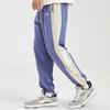 Li-Ning Fashion Series Side Color Block Long Knit Sports Pants Men Bottoms Gray Ink-Blue AYKS033-4