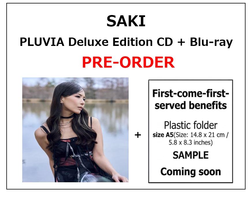 SAKI PLUVIA Deluxe Edition CD Blu-ray Photobook Japan + Plastic Folder PRE UPC:4988003671648