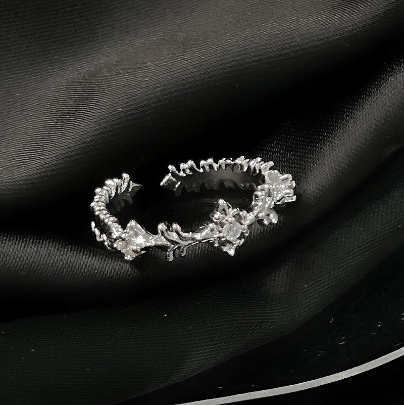 Light Luxury Pink Bow Open Ring Series Cold Wind Advanced Index Finger Ring Niche Design Ring No specifications