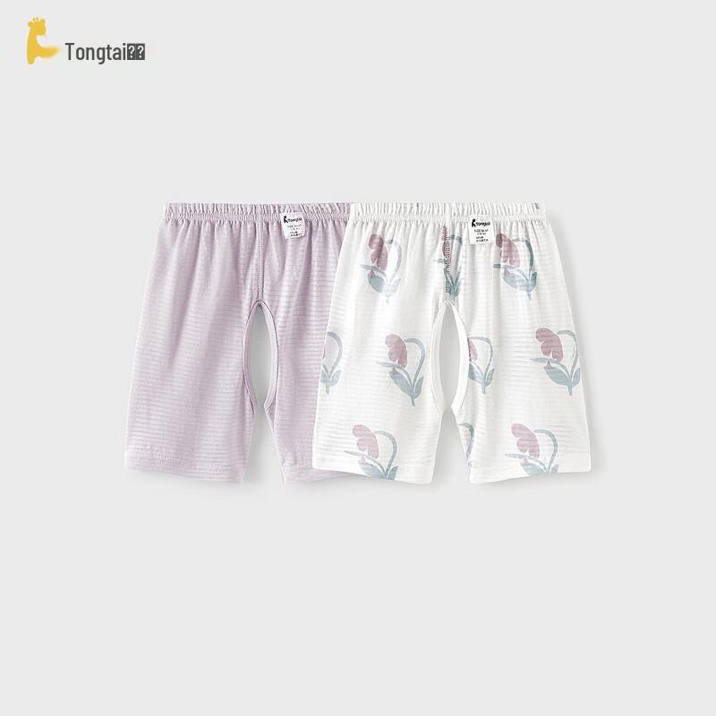 TONGTAI Baby Summer Modal Cotton Open-Crotch Jacquard Shorts 90cm
