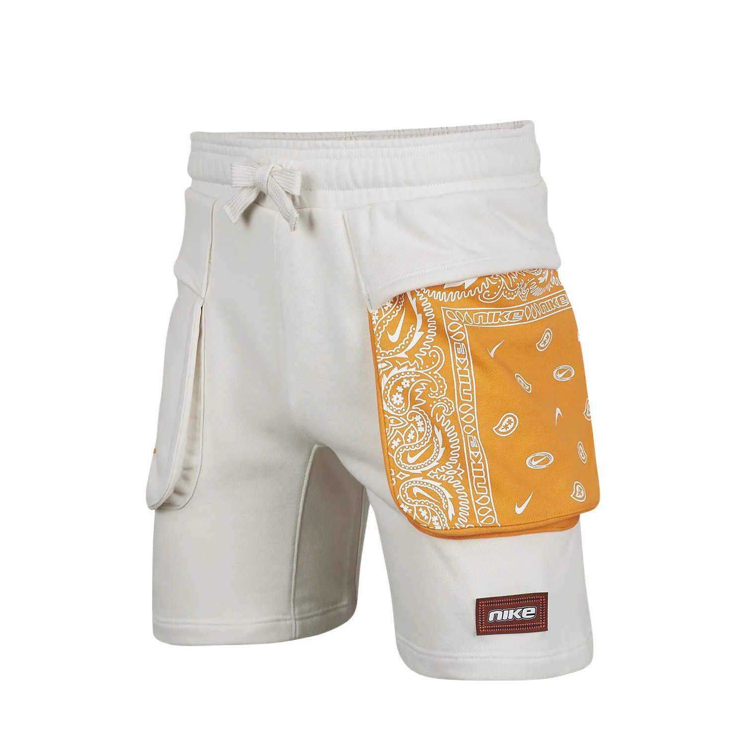 (PS) Nike Sportswear Yellow Pocket Short White Kids FJ7233-030 M