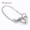 DIY Bracelets Accessories 18K Gold Plated Strong Magnetic Clasps Heart Magnet End Clasp Connectors For Jewelry Making Fittings