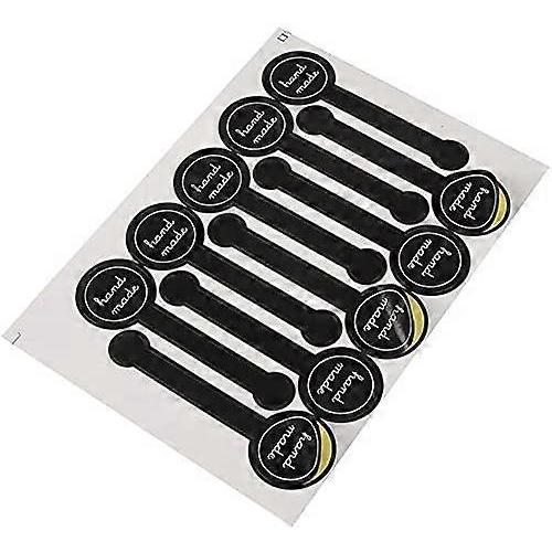 200 Pcs( 20 Sheets) Black Lollipop Hand Made Sealing Stickers Self Adhesive Paper Sticker Labels Decorative Baking Labels