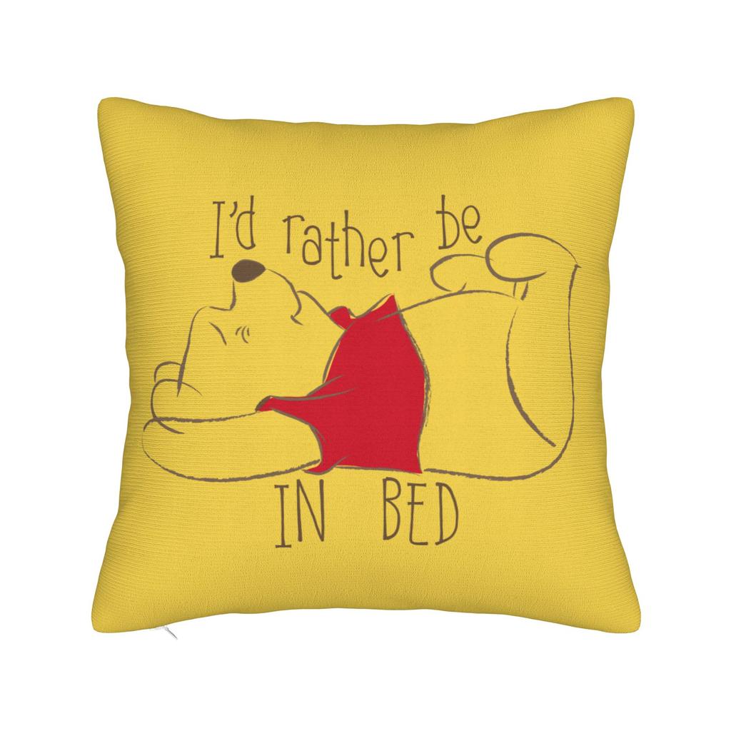 Lovely Cartoon Pillowcase Polyester Cushion Cover Gift Winnie The Pooh Pillow Case Cover Car Square 18'