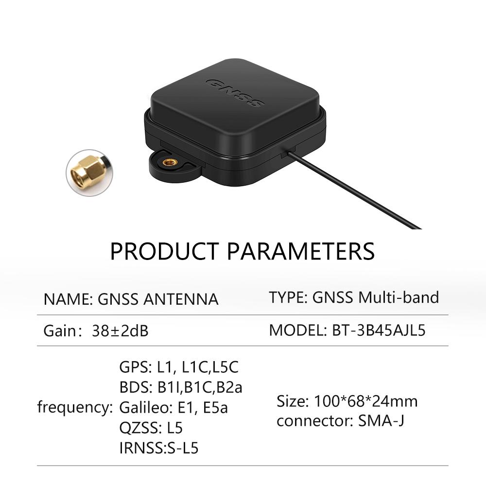 

Beitian GPS Beidou three-star six-frequency GNSS antenna L1/L2/L5 replaces ANN-MB-00 BT-3B45AJL2 BT-3B45AJL5 5m TNC