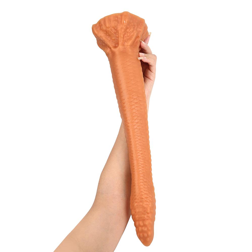 Snake-shaped Simulation Dildo Female Masturbator Soft Silicone Anal Plug Adult Sex Toy Fisting Strap on Cock Realistic Penis