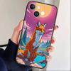 Sunny Fox Phone Case For iPhone 17 16 15 14 13 12 Max Plus Silicone Black Cover
