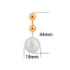 Minimalist Two-Tone Brushed Ball Drop Earrings Mixed Metal Polished & Matte Stud Earrings for Women Fashion Jewelry