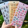 3D Little Rabbit Cartoon Stickers - DIY Embossed Journal Decoration for Kids