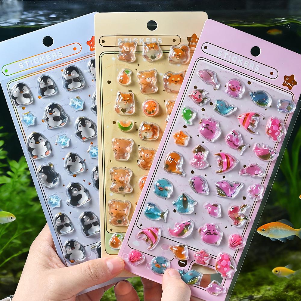 3D Little Rabbit Cartoon Stickers - DIY Embossed Journal Decoration for Kids