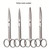 420 Stainless Steel Multi-Purpose Scissors: Large Curved, Straight, Round Tip for Surgical, Beauty, Nose Hair, Eyelid, and Teaching Use.