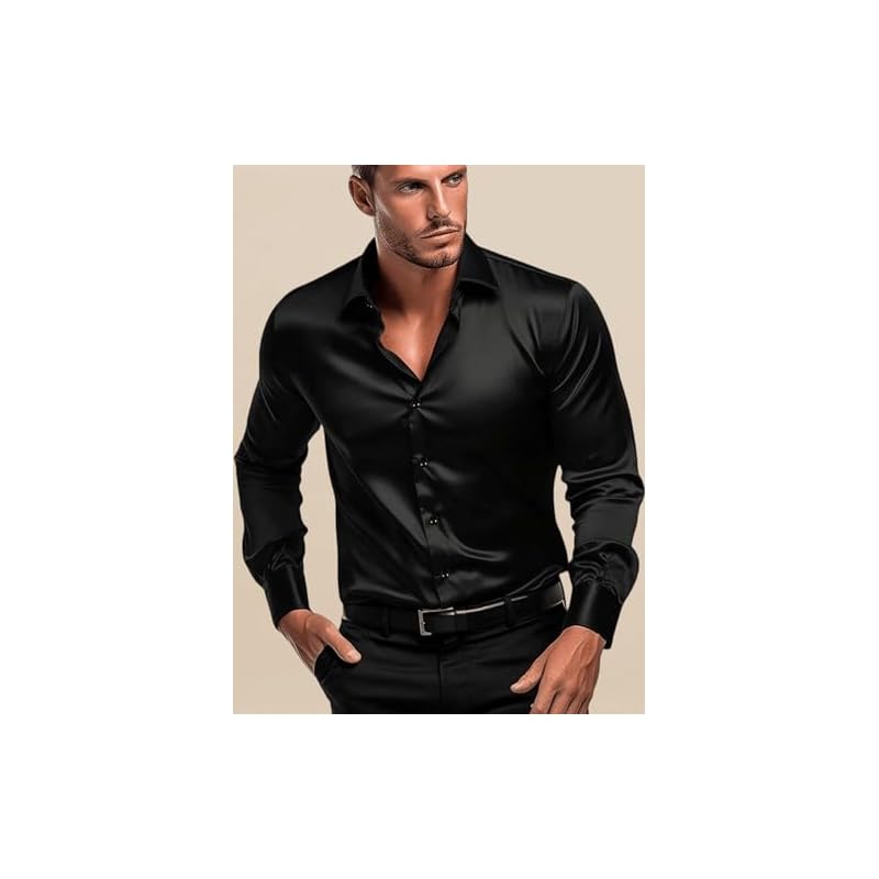 Camicia Casual Liscia in Raso Vestibilità Classica a Manica Lunga da Uomo Indoprimo (In, Alpha,, )