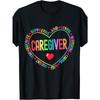 European Size Women'S Caregiver Appreciation Week T-Shirt - Heart Design with Inspirational Words & Red Heart, Round Neck Short Sleeve, Casual Top