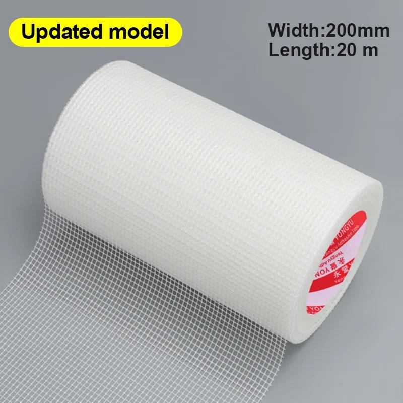 Grid Self adhesive wall crack prevention mesh with glass fiber mesh cloth cover gypsum alkali resistant tape wall crack repair