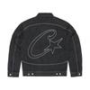 Unisex Streetwear Denim Jacket Set With Embroidered Casual Loose Fit Outerwear