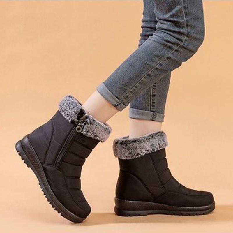 Fashion Large Size Warm Round Toe Women's Snow Boots Plush Platform Ladies Shoes Work Fashion 2025 Autumn Winter Novelty Trend Booties