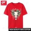 Cowgirl Christmas Skull Holiday Tshirt Unisex Pure Cotton Leisure TShirt Unisex Tee Shirt Classic Short Sleeve Tops Graphic Printed