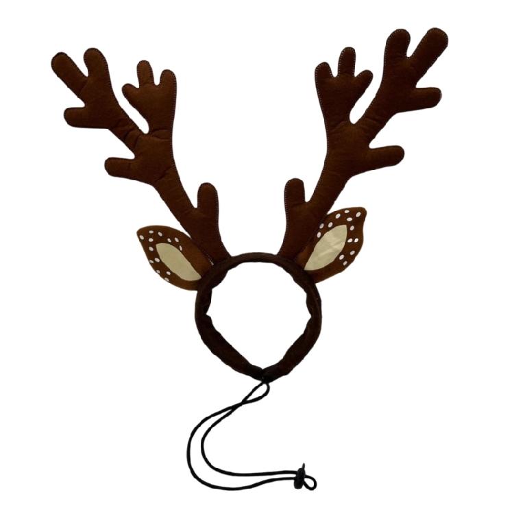 Holiday Pet Reindeers Antlers Headbands With Comfortable Light weight Fabric Christmas Party Photo Decoration 1