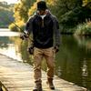 Men's Zip-Up Hoodie with Arm Pocket for Fall Winter Casual and Athletic Wear
