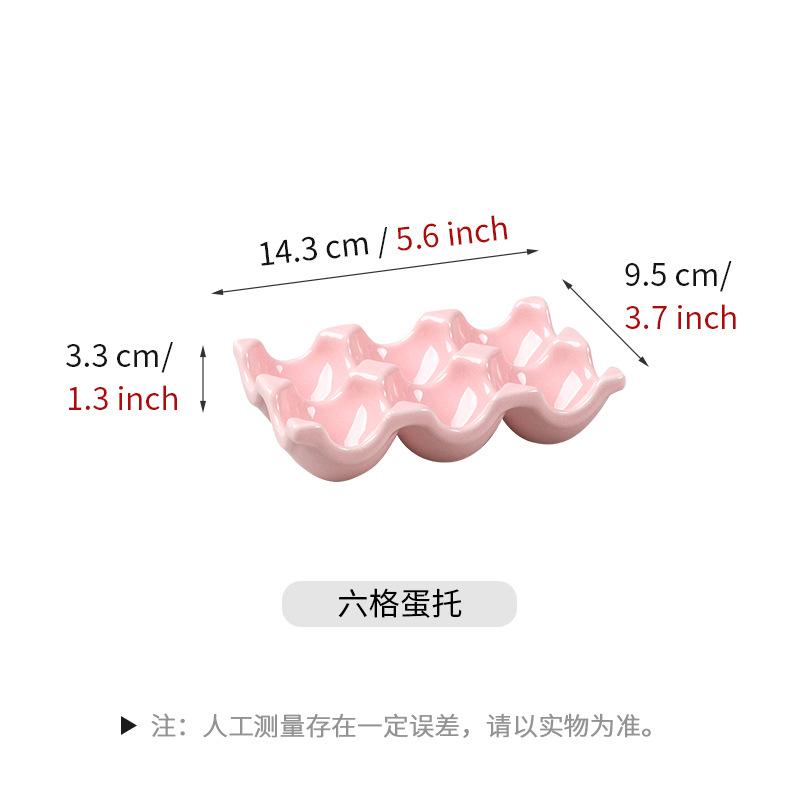 6/12 Grids Eggs Holder Gadget Ceramic Tableware Egg Boxes Refrigerator Eggs Tray Holder Boxes Household Kitchen Storage Supplies