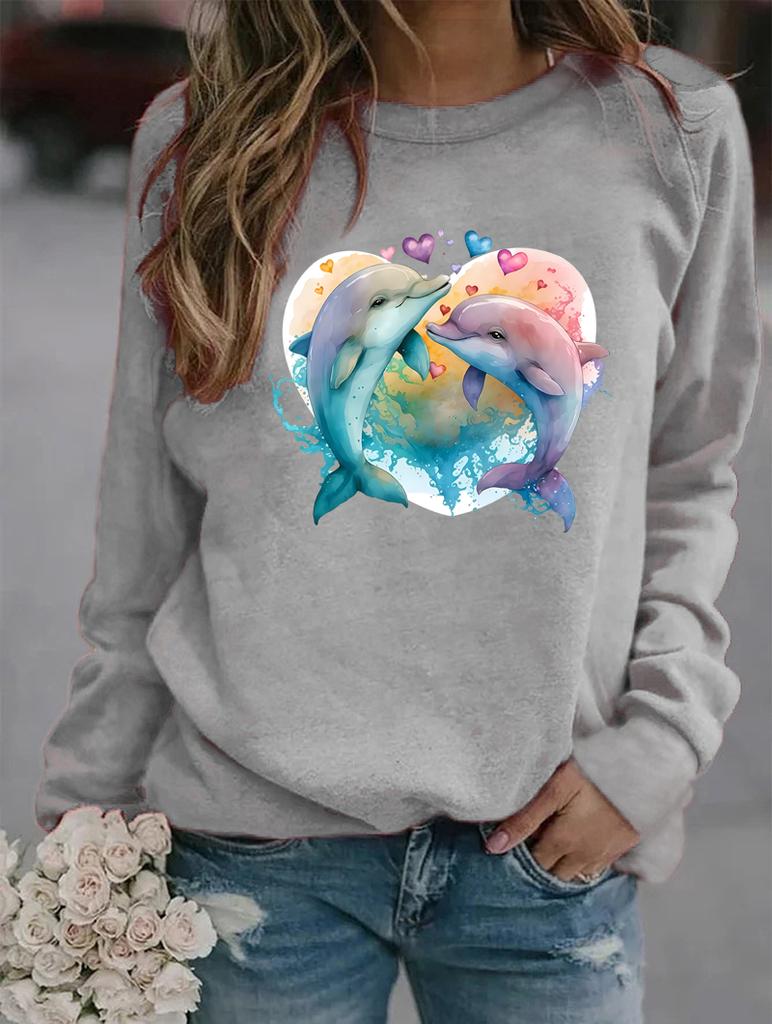 Stay Cozy and Stylish This Winter with a Round Neck Sweatshirt for Women, Available In Multiple Trendy Patterns