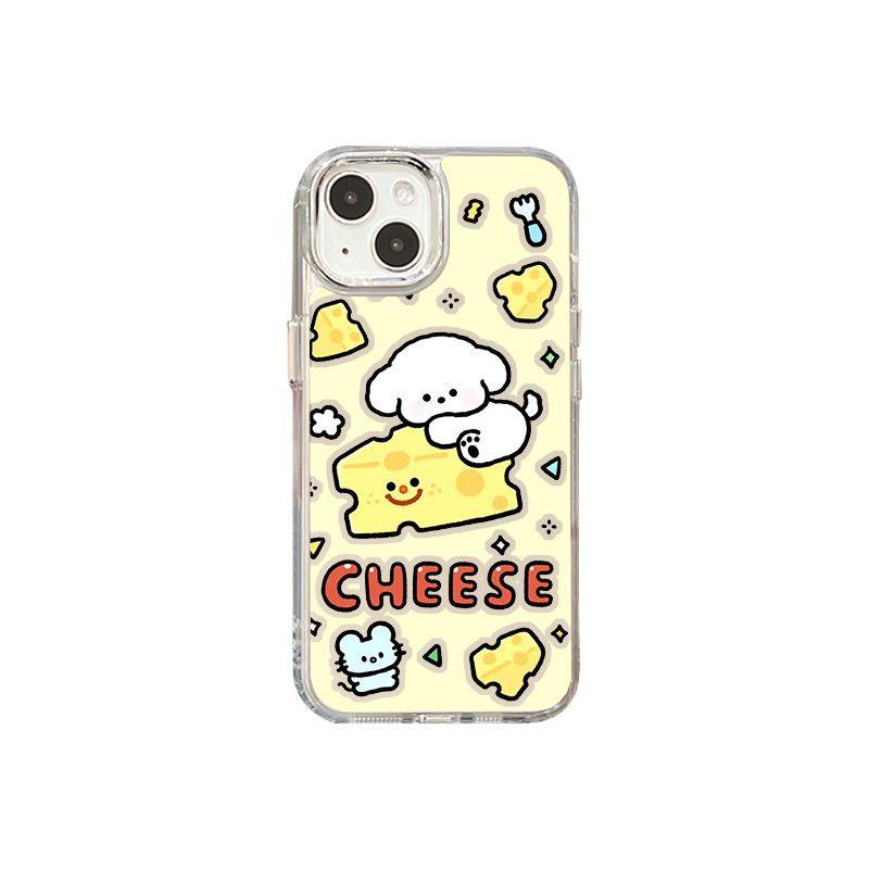 Cute Cheese Dog for iPhone17PorMax Cartoon Phone Case 16 Apple 13 Large Hole 14/15