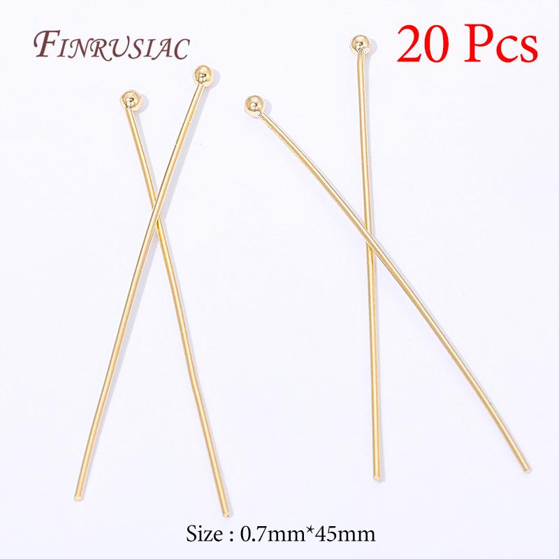 18K Gold Plated Head Pins DIY Earrings Findings,Brass Flower Head Pins For Jewelry Making Supplies Accessories