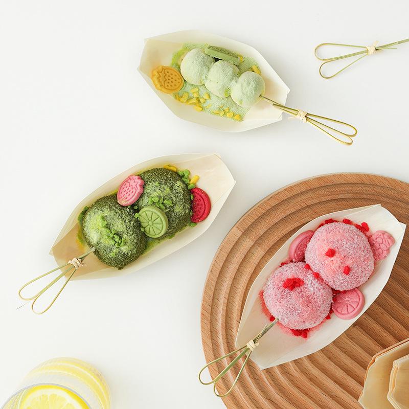 Disposable Wood Veneer Sushi Boat - Snack Plate & Dessert Dish Tableware
