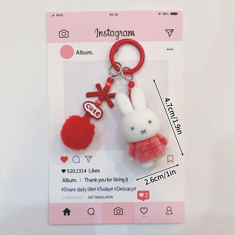 Portachiavi Miffy per Borse Portachiavi Miffy Portachiavi Floccati Accessori Giocattoli Miffy Carini Regalo per la Festa dei Bambini
