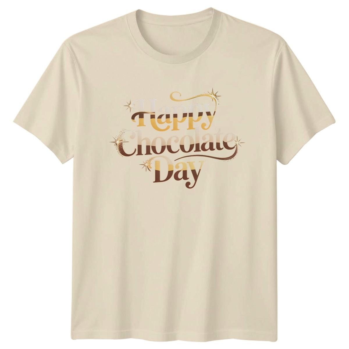 Happy Chocolate Day T-Shirt Chocolate Lover Food Gift For Him And Her XXL