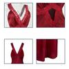 Satin Deep V Cami Nightgown Lace Cutout Multi-Color Sexy Slim Fit Women's Loungewear 802 Daring Stylish Sleepwear with Flattering Cutout Details