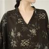 DIMANAF New 2026 Women Plus Size Spring Summer Beach Vintage Long Dress Floral Print Loose Oversize Maxi