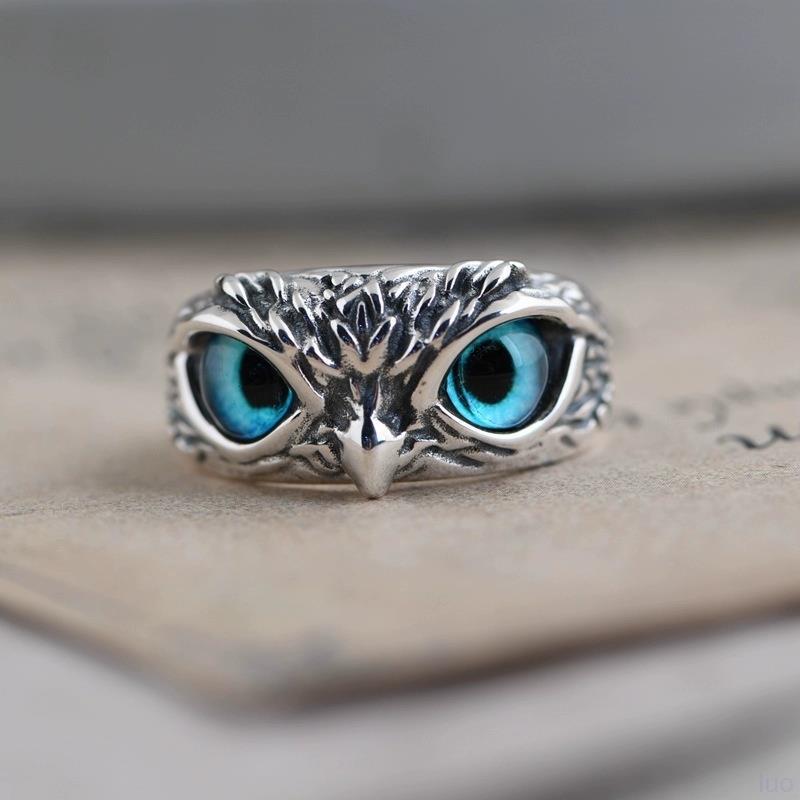 Owl Ring Women's Retro Fashionable Adjustable Hip Hop Metal Index Finger Ring