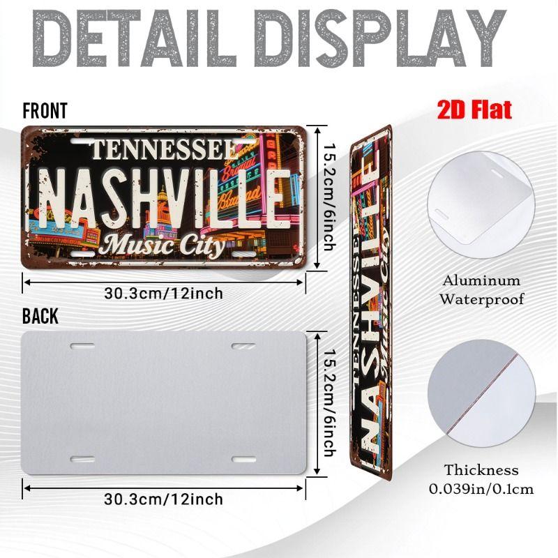 Urban City Theme Metal Tin Sign for Bar Garage Interior