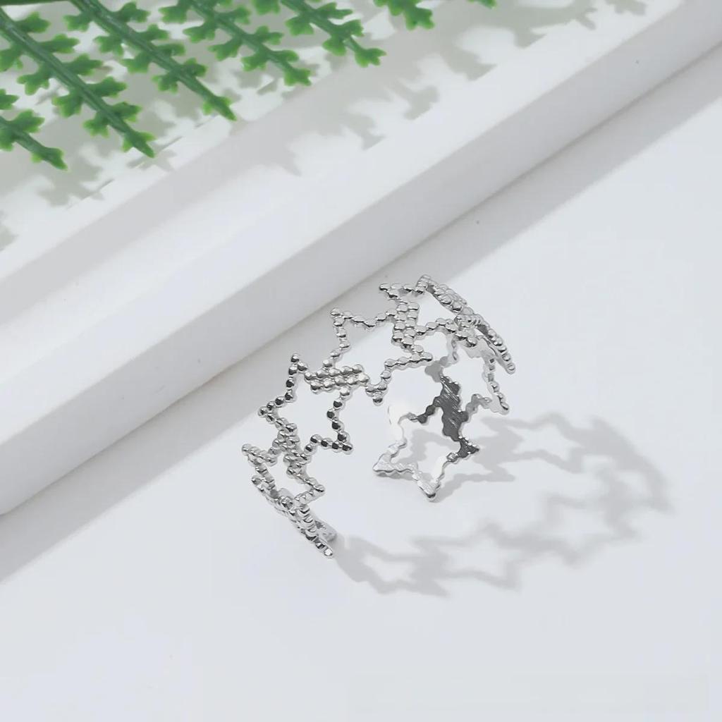 European & American Style Titanium Steel Open Ring - Fashionable, Versatile Jewelry for Women