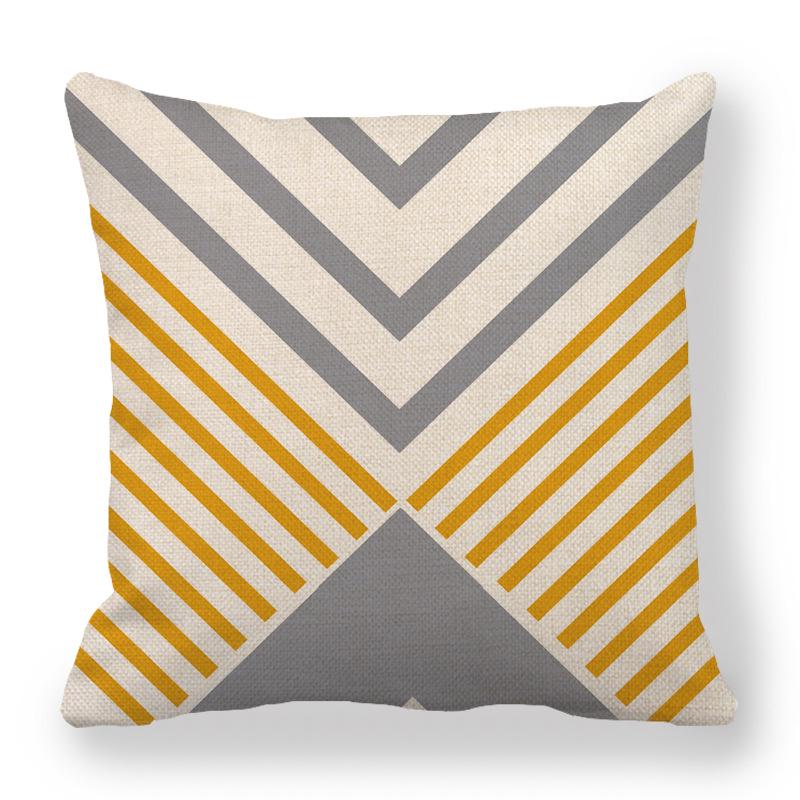 Custom Geometric Abstract Symmetrical Linen Pillowcase