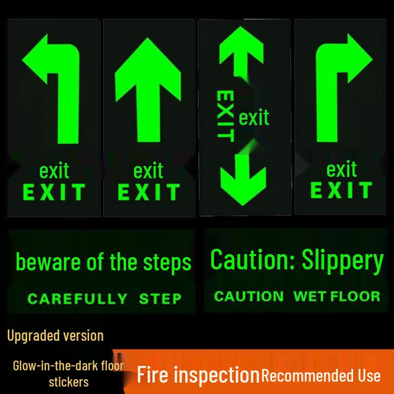 Fuda Luminous Fire Evacuation Floor Stickers