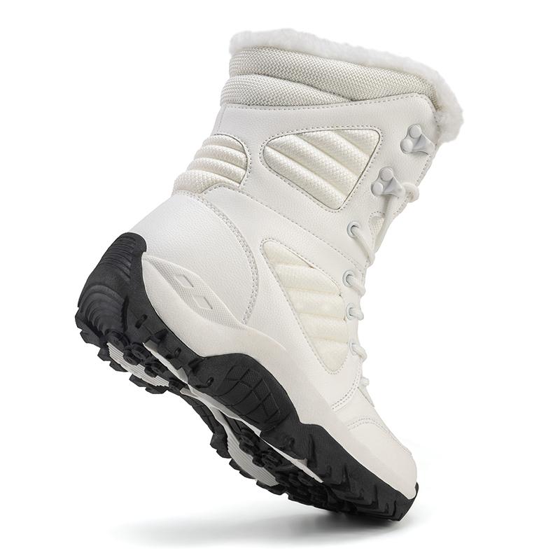 Brand Men Winter Snow Boots Women's Waterproof Leather Sneakers Super Warm Men's Boots Outdoor Male Hiking Boots Work Shoes Size