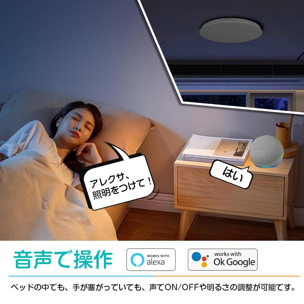 Smart LED Ceiling Tatami with Remote Smartphone APP Compatible with Alexa and Echo Bluetooth Voice Stepless Bulb Daylight Daylight Thin Ceiling Light