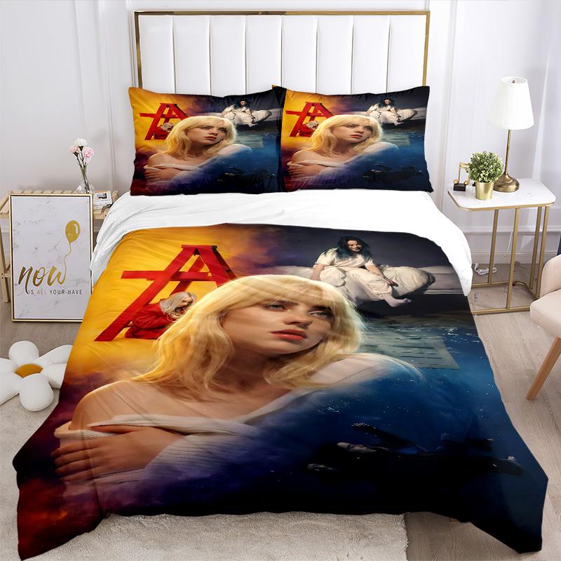 Surreal Music Album Cover Print 3Pcs Bedding Set,Duvet Cover with 2 Bedro,Pillowcase Home Birthday Gift