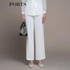 PORTS Women's Triacetate Wide-Leg Pleated Trousers