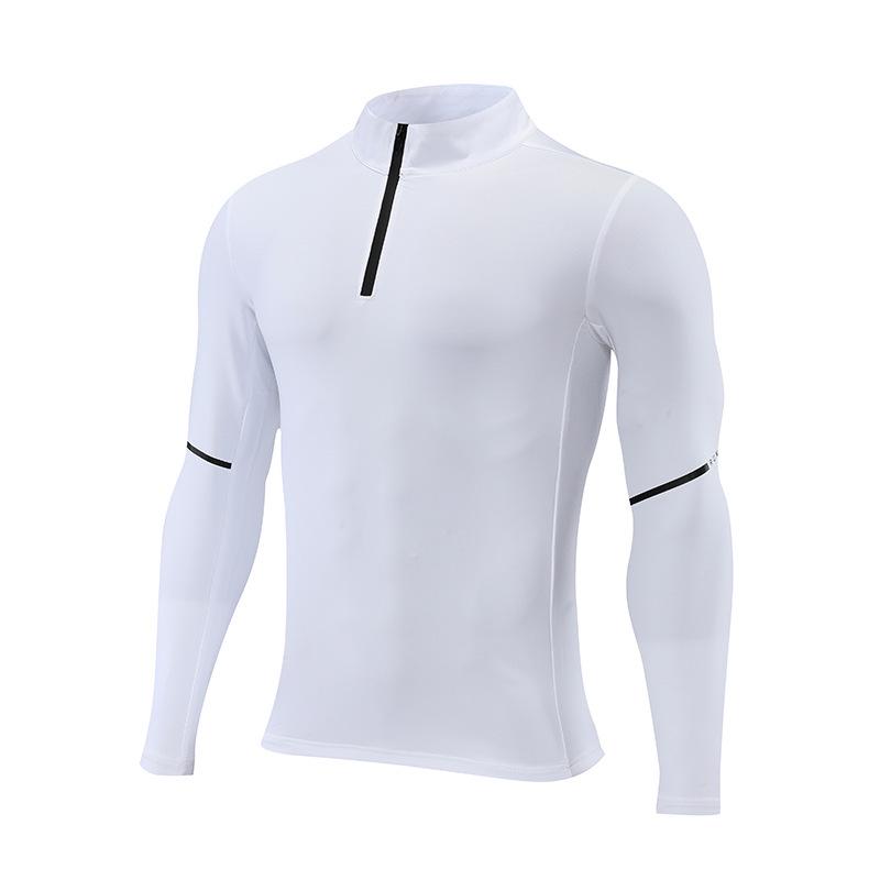 Men's Spring Quick Dry Long Sleeve Half-Zip Fitness Running Shirt