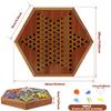 Chinesische Dame Holz Chinesische Dame Spiel mit Schubladen und 72 bunten Glaskugeln Lustiges Holz Brettspiel Strategie Familie
