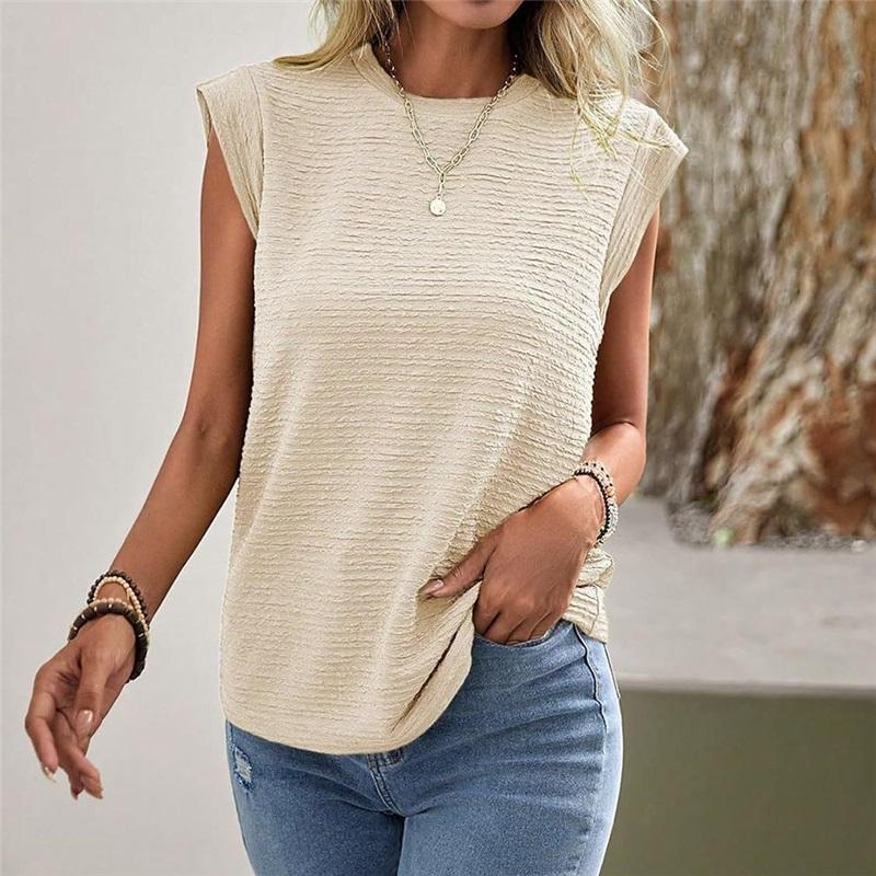 Summer T-Shirt Solid Color Ultra Short Sleeve